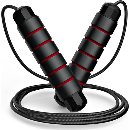  Flexijump - adjustable jump rope for fitness and sports, tangle -free, black-3