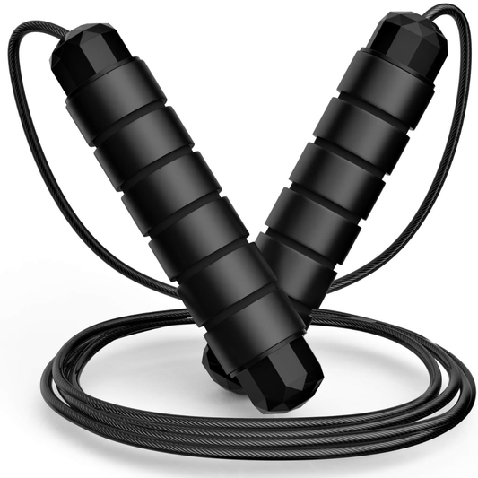  Flexijump - adjustable jump rope for fitness and sports, tangle -free, black-1