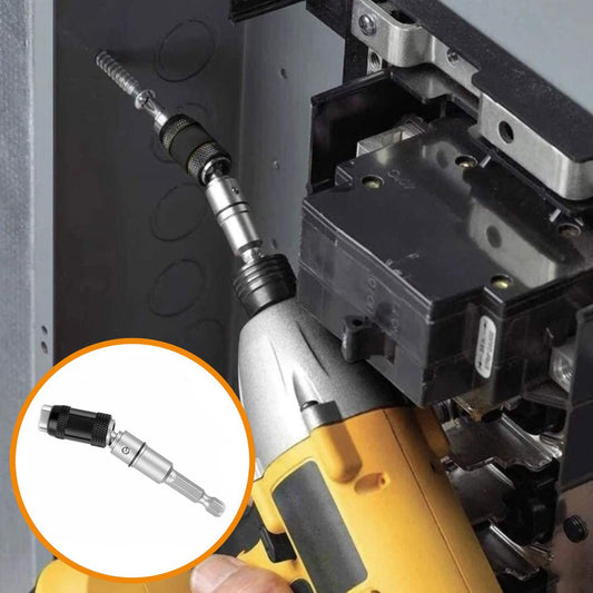 Magnetic Bit Holder with 180° Rotating Head for Tight Spaces – Universal Drill Accessory with 20° Bending Capability-1