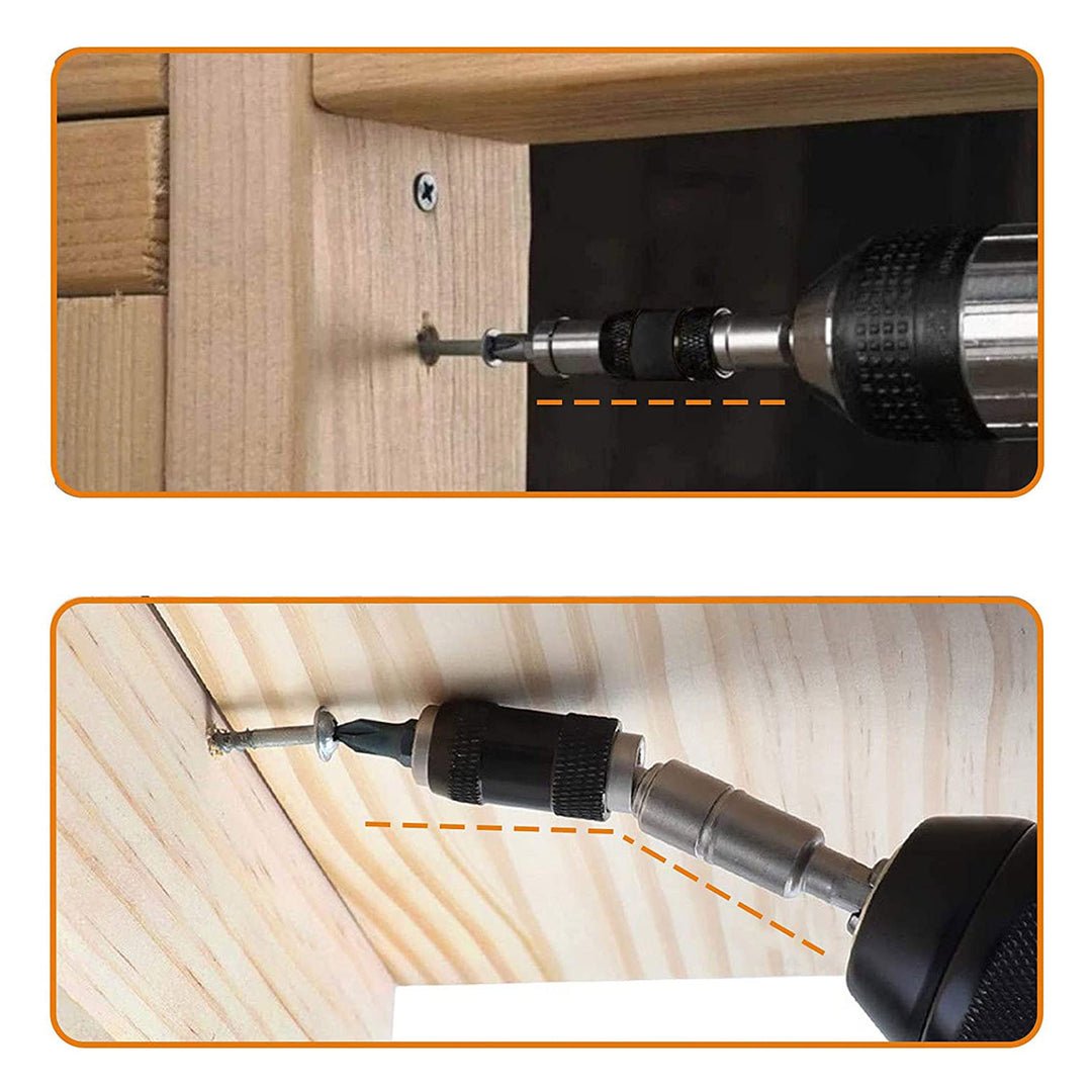 Magnetic Bit Holder with 180° Rotating Head for Tight Spaces – Universal Drill Accessory with 20° Bending Capability-5