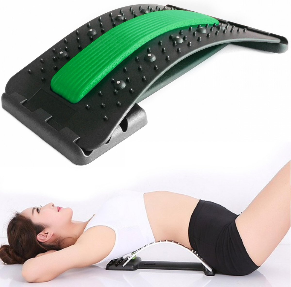  Ergonomic back massage device with magnetic therapy - Flexirelief stretching out of pain relief and improvement in posture-3