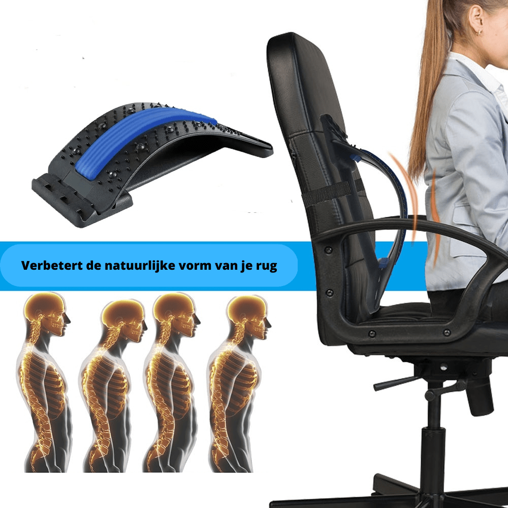  Ergonomic back massage device with magnetic therapy - Flexirelief stretching out of pain relief and improvement in posture-5