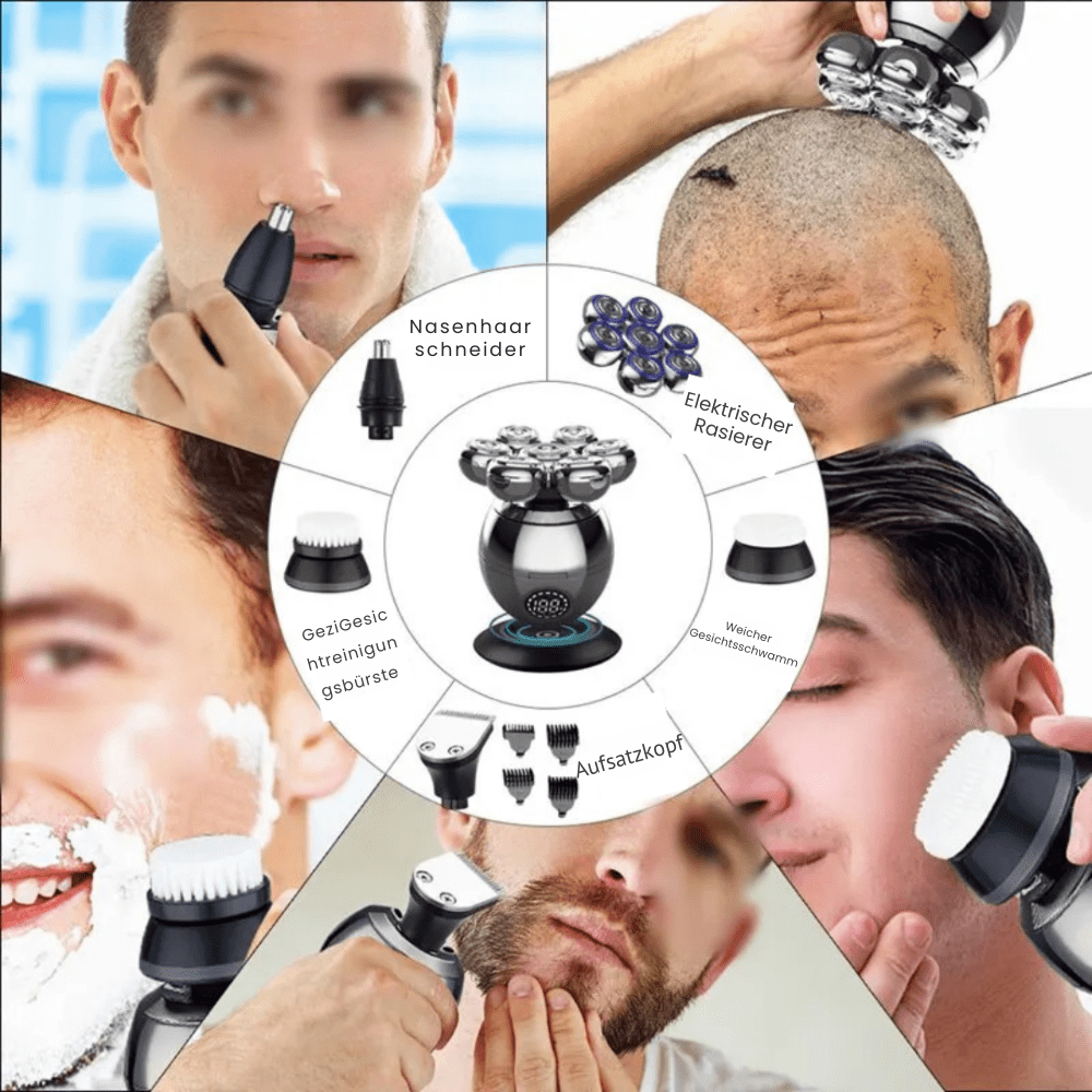 FlexiShave Pro - Rasoio elettrico 7D per una rasatura liscia e senza irritazioni