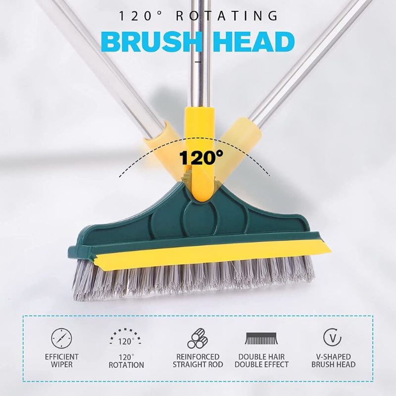 FlexSweep Brush – 2-in-1 Cleaning Brush with Scraper for Floors and Tiles