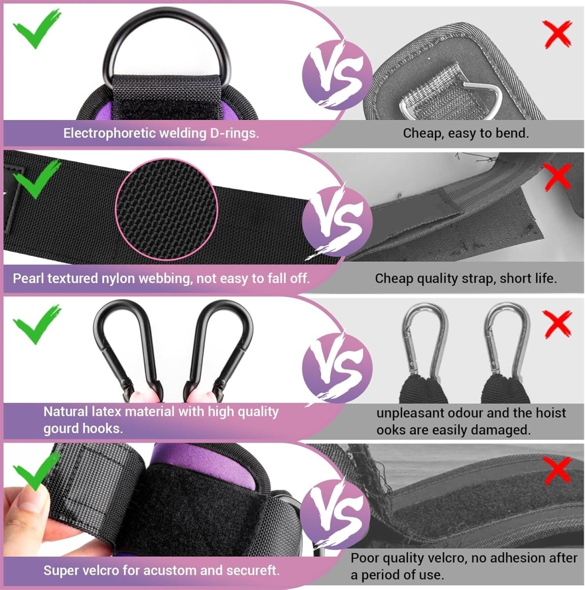  Resistance tapes for effective hip and buttocks - durable latex, customizable fit-5