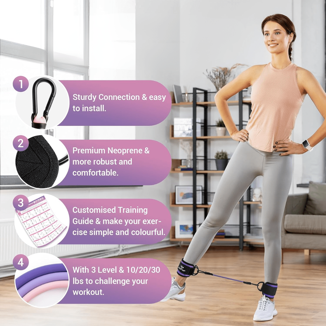  Resistance tapes for effective hip and buttocks - durable latex, customizable fit-6