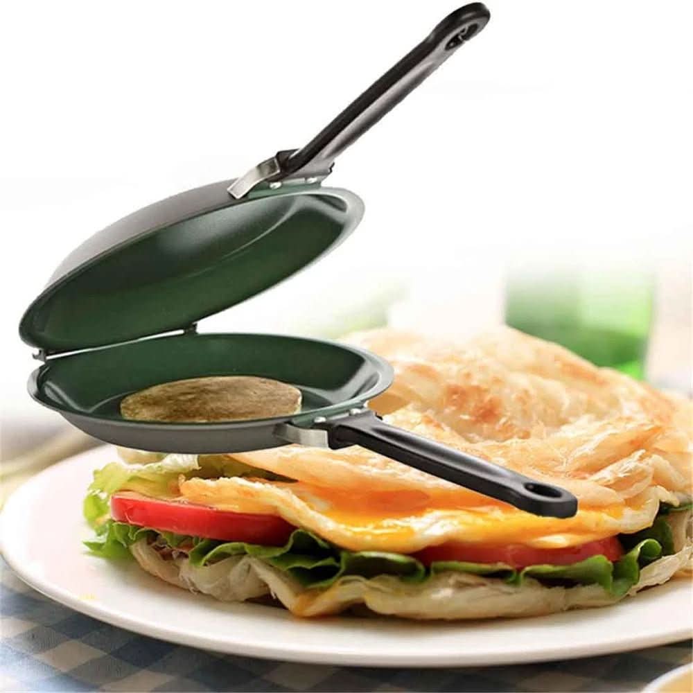 Multifunctional cast iron pan with non -stick coating - ideal for pancakes, French toast and eggs 2
