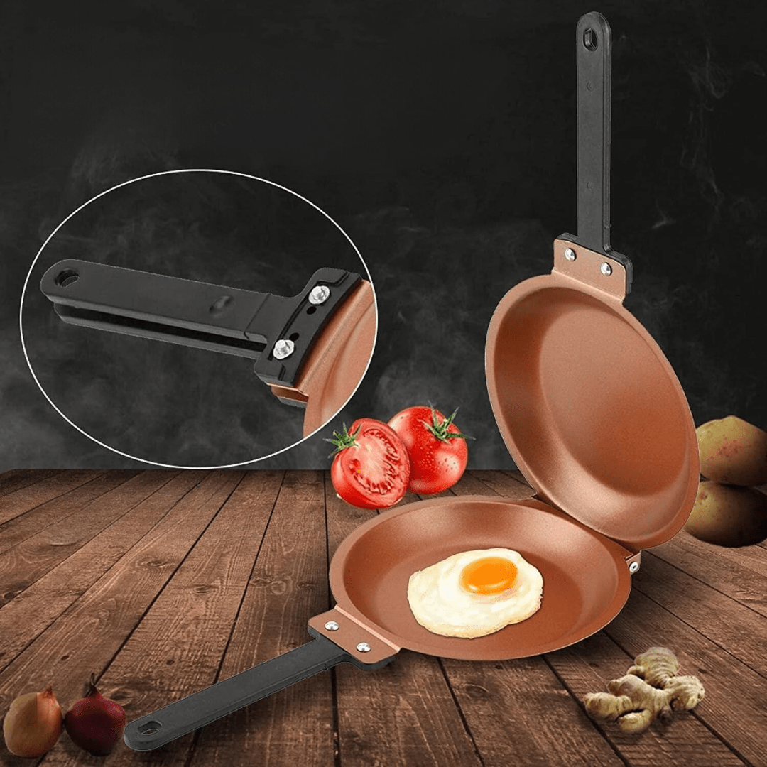 Multifunctional cast iron pan with non -stick coating - ideal for pancakes, French toast and eggs 0