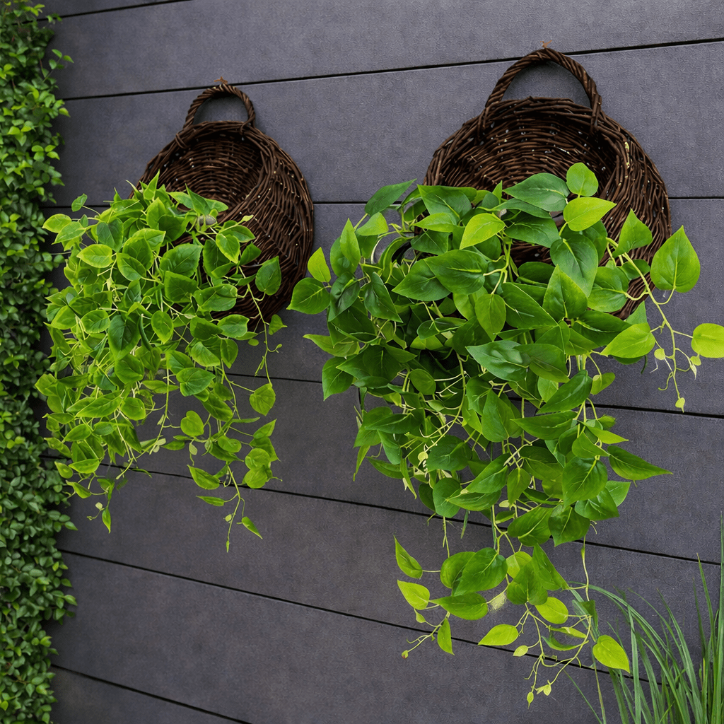 FLORABASK – Elegant Wicker Planter Basket for Decorative Storage