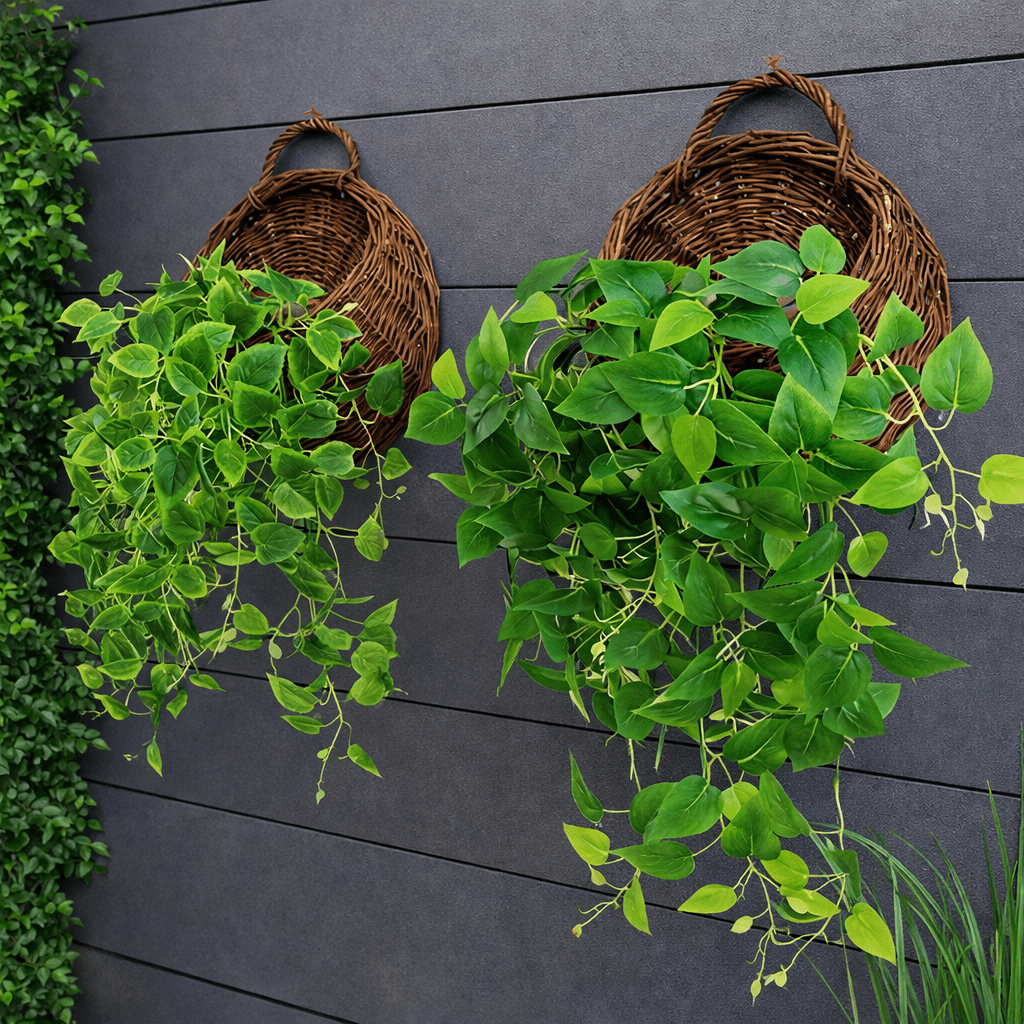 FLORABASK – Elegant Wicker Planter Basket for Decorative Storage