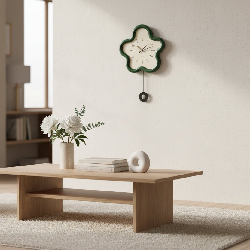 FLORACLOCK – 3D Flower Pendulum Wall Clock with Silent Sweep Movement 1