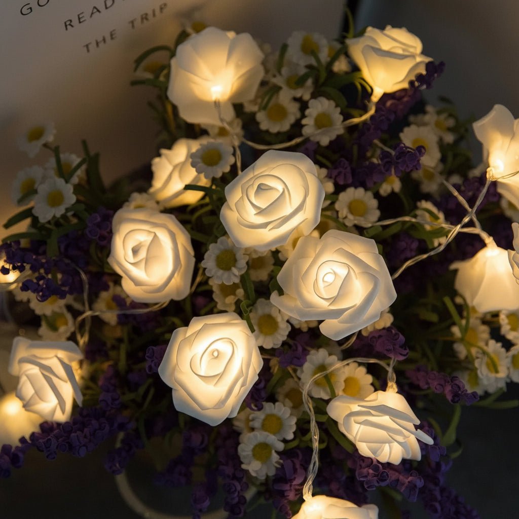 FLORAGLOW – Rose Fairy Lights with Soft Warm LEDs for Valentine’s Day Ambience