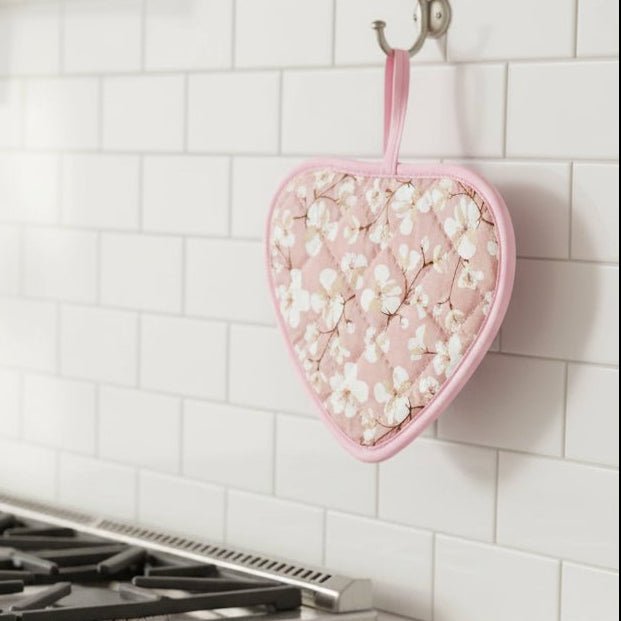 FLORALHEART – Vintage-kukkakuvioiset sydämenmuotoiset patalaput lämmönkestävällä ominaisuudella