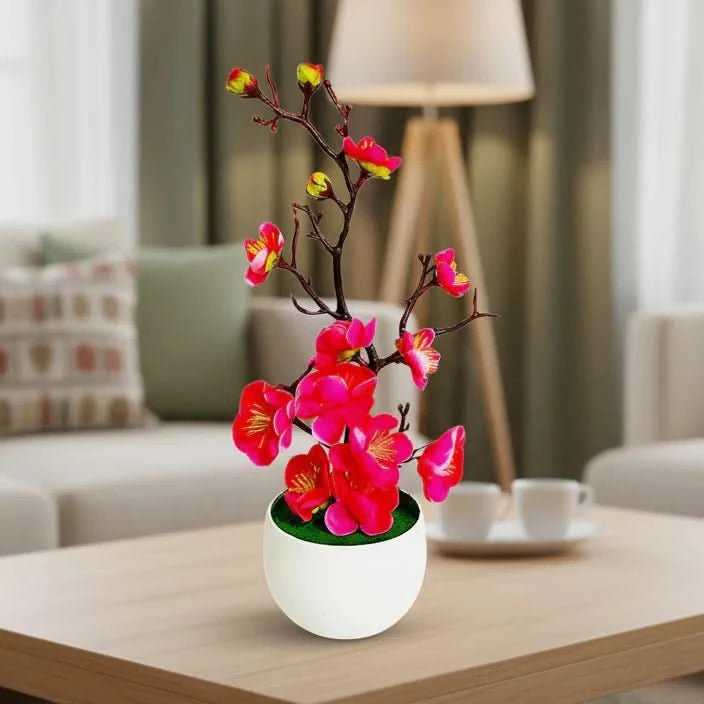 FLORAPLUM – Elegant Artificial Plum Blossom Flowers for Lifelike Decor