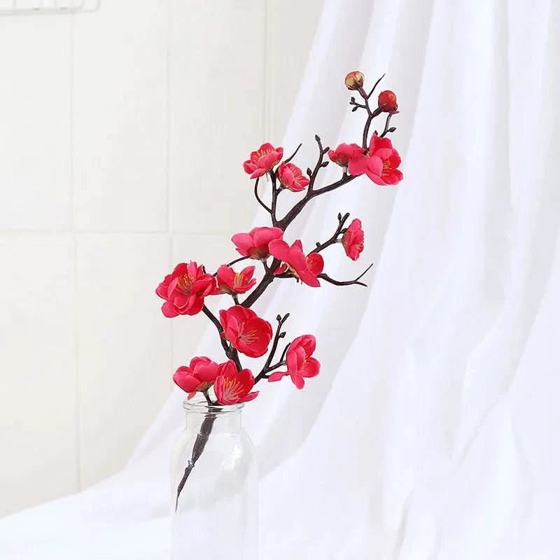 FLORAPLUM – Elegant Artificial Plum Blossom Flowers for Lifelike Decor