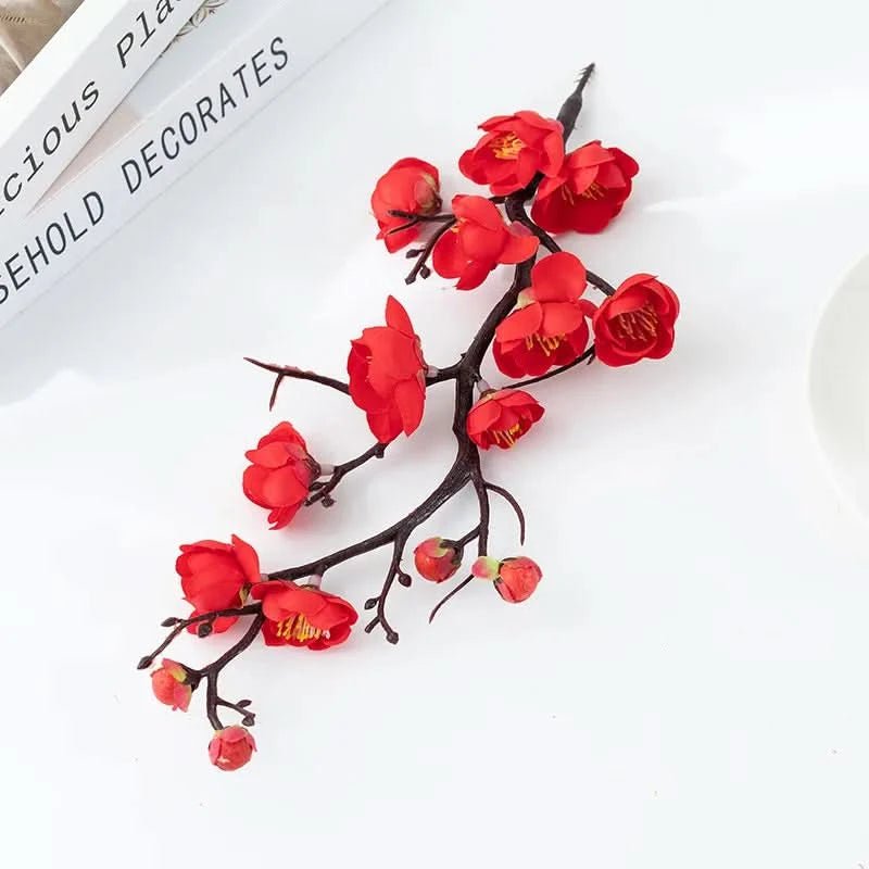 FLORAPLUM – Elegant Artificial Plum Blossom Flowers for Lifelike Decor