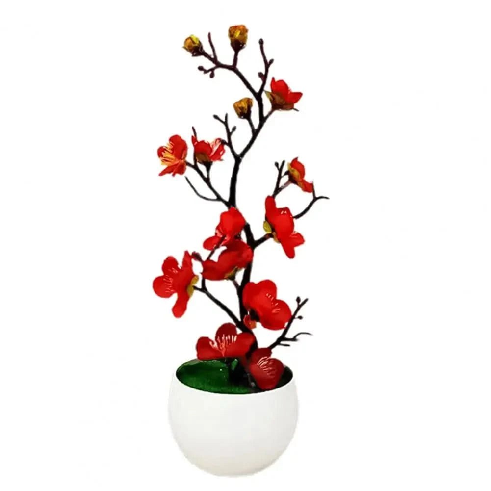 FLORAPLUM – Elegant Artificial Plum Blossom Flowers for Lifelike Decor