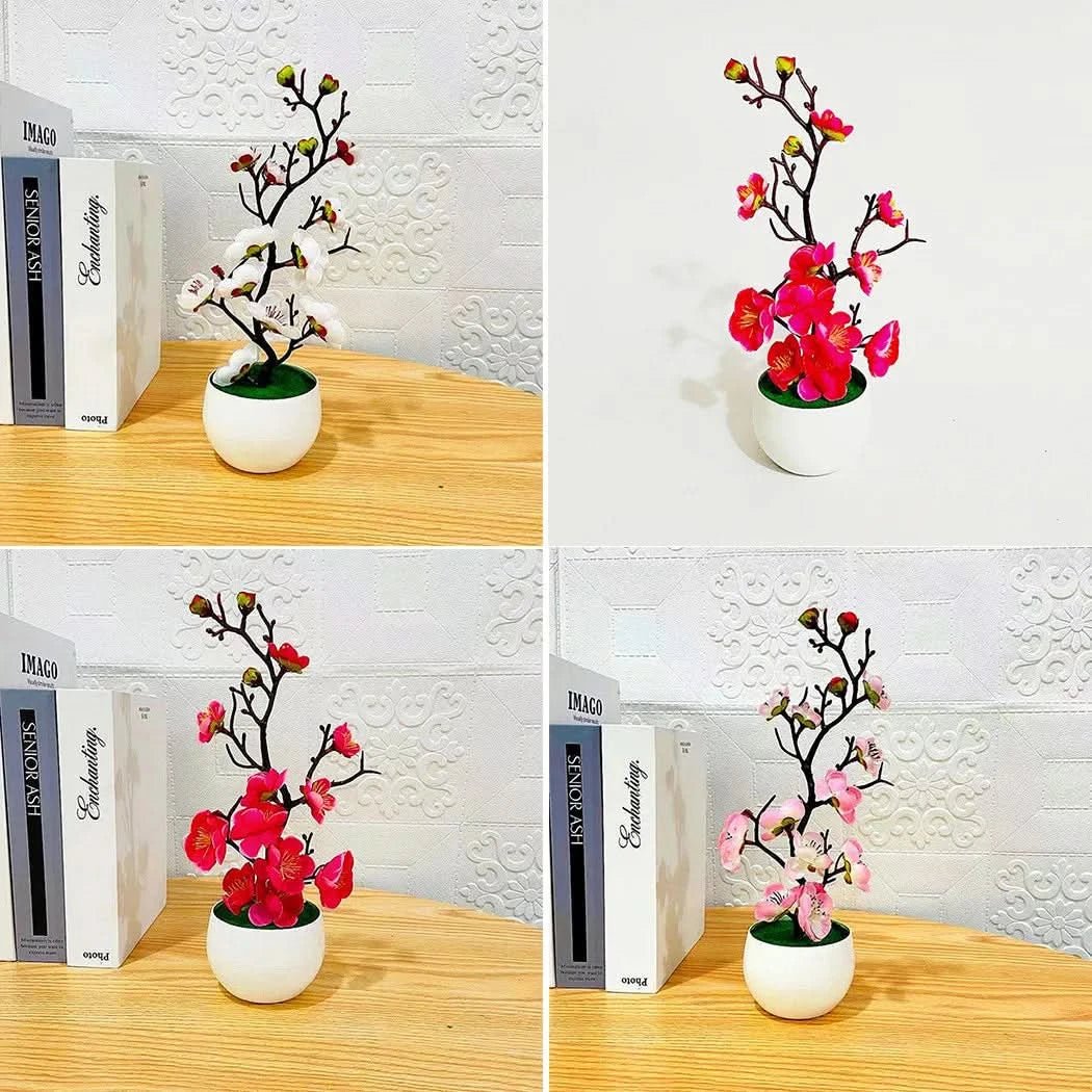 FLORAPLUM – Elegant Artificial Plum Blossom Flowers for Lifelike Decor