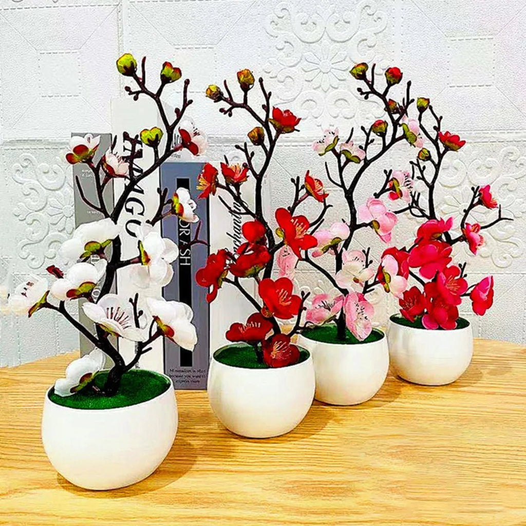FLORAPLUM – Elegant Artificial Plum Blossom Flowers for Lifelike Decor