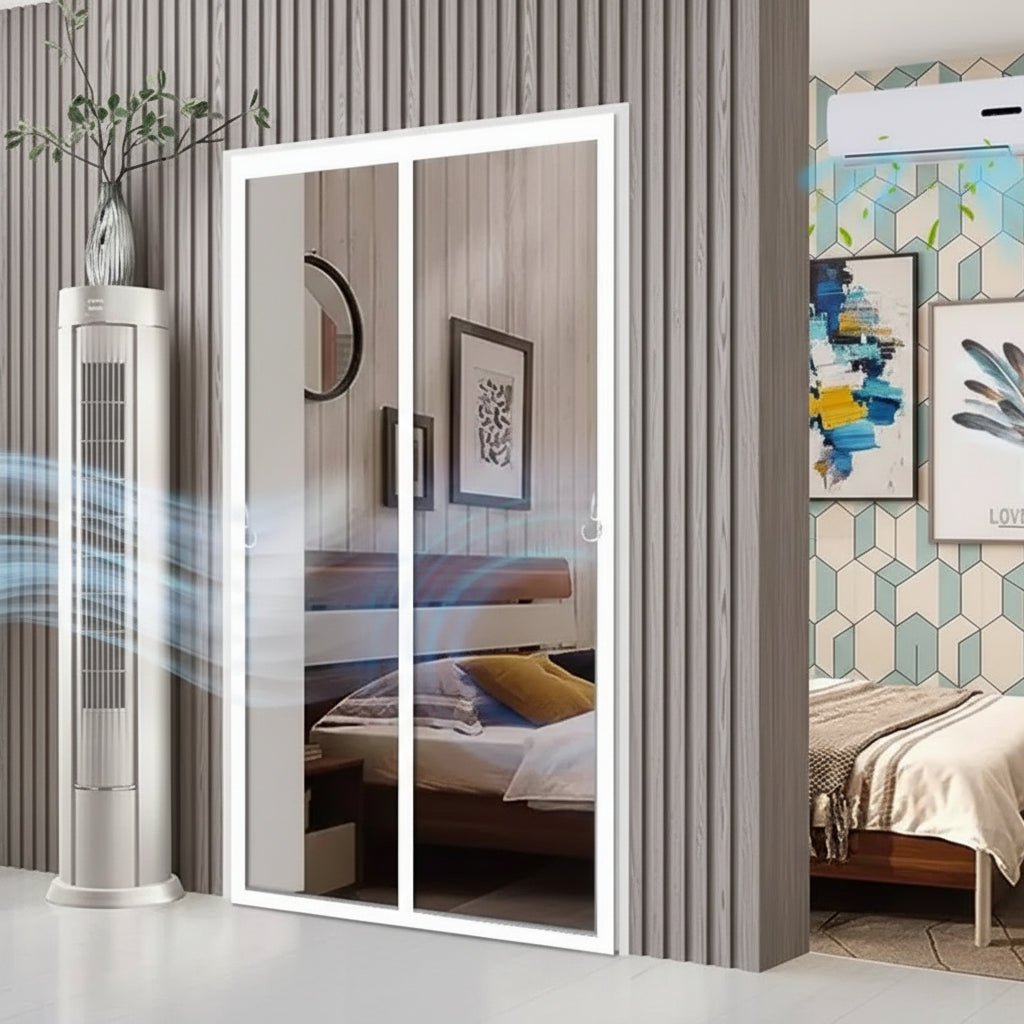 Transparent Windproof Air Conditioning Partition Curtain - Easy Install & Mosquito Proof 1