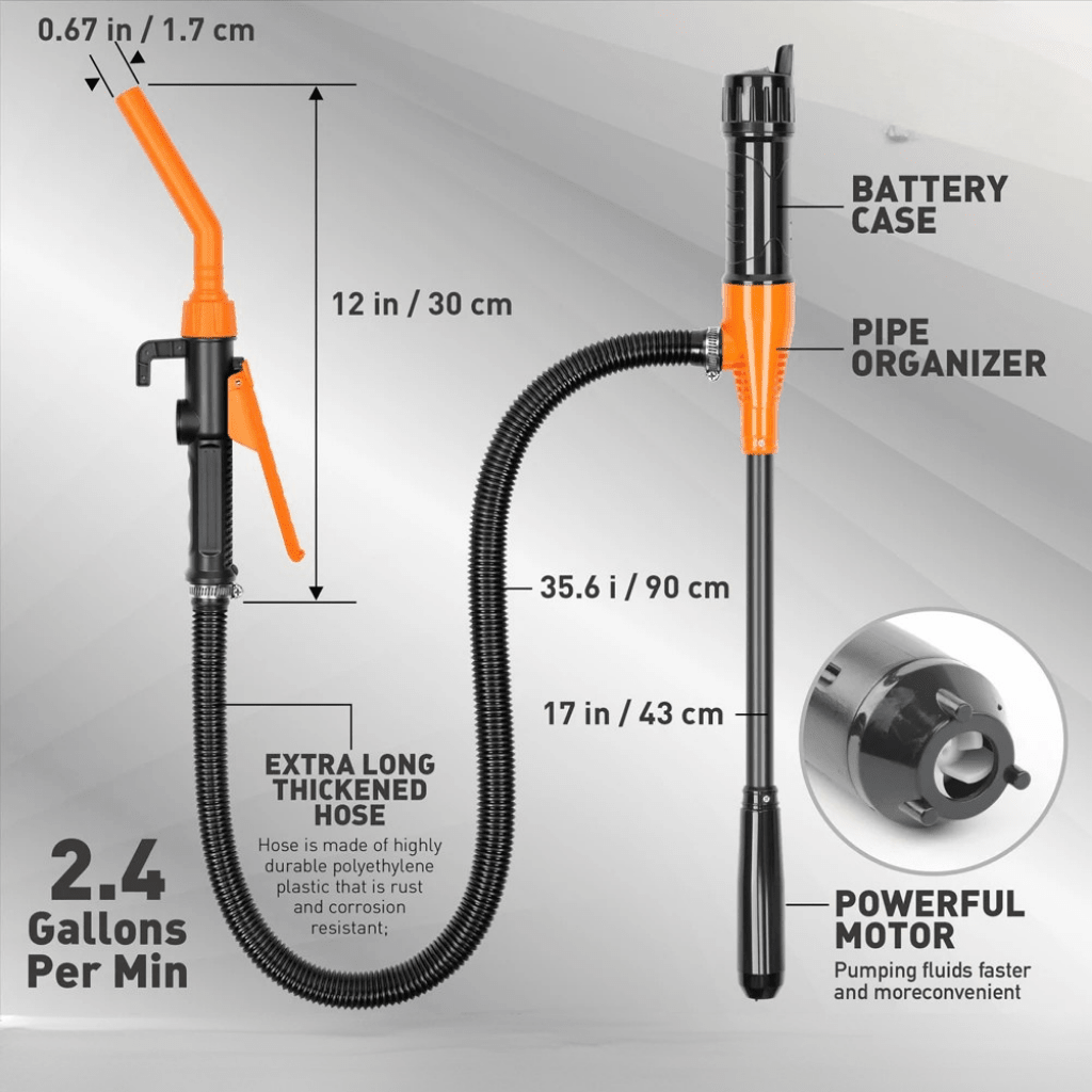 FLOWPUMP – Portable Liquid Transfer Pump with Adjustable Flow Control, 2.4 GPM