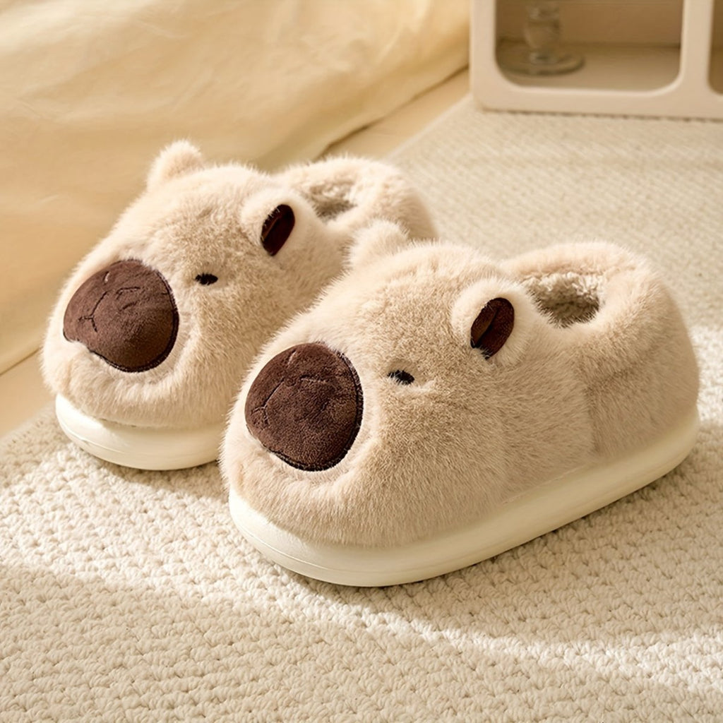WARMWHISK – Cozy Capybara Plush Indoor Slippers with Secure Non-Slip Sole 0