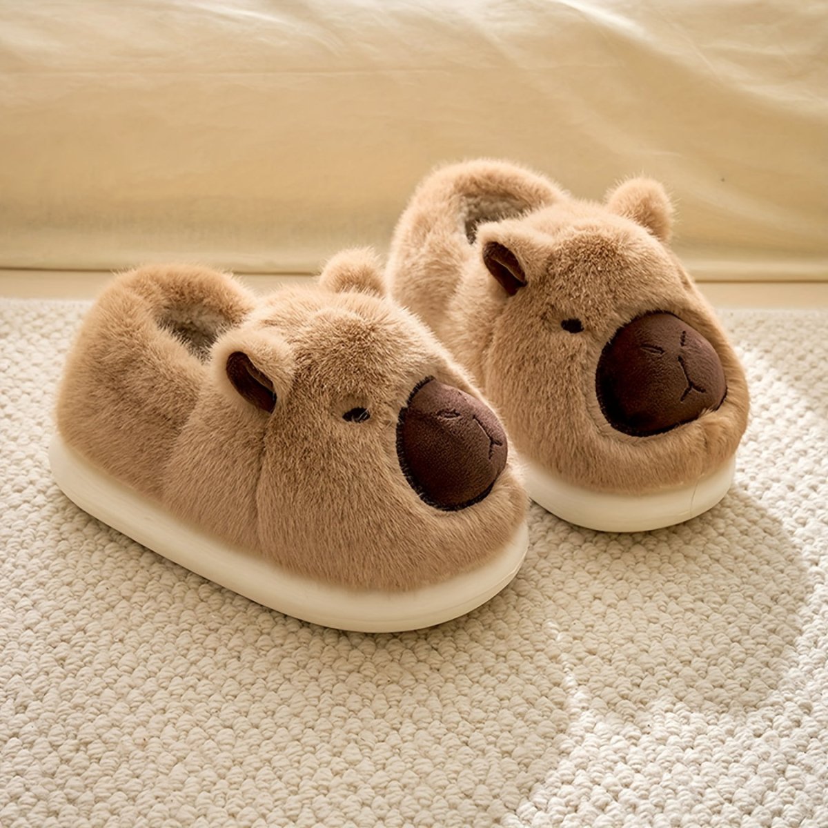 WARMWHISK – Cozy Capybara Plush Indoor Slippers with Secure Non-Slip Sole 5