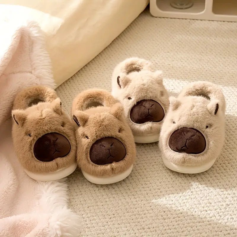 WARMWHISK – Cozy Capybara Plush Indoor Slippers with Secure Non-Slip Sole 2