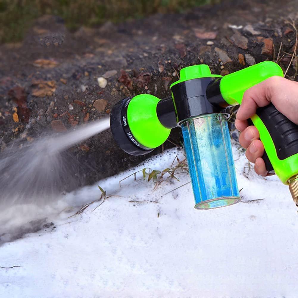 Multi-Mode Foam Gun Nozzle with 100ml Reservoir – 8 Spray Settings for Garden Hose, High-Pressure Cleaning Up to 10 Meters-3