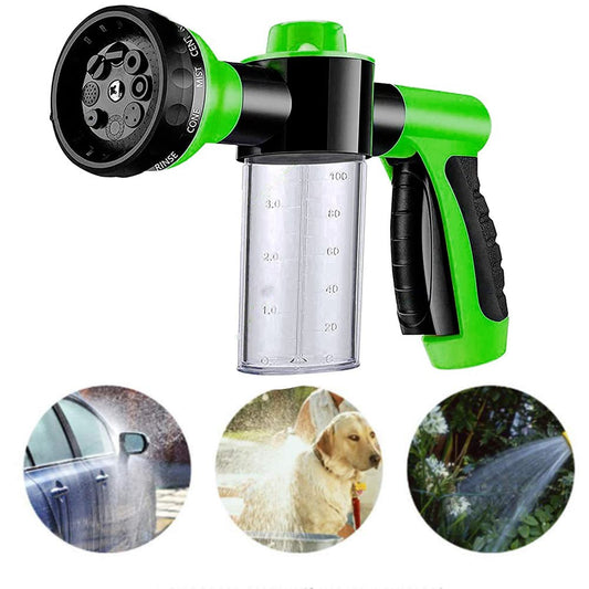 Multi-Mode Foam Gun Nozzle with 100ml Reservoir – 8 Spray Settings for Garden Hose, High-Pressure Cleaning Up to 10 Meters-1