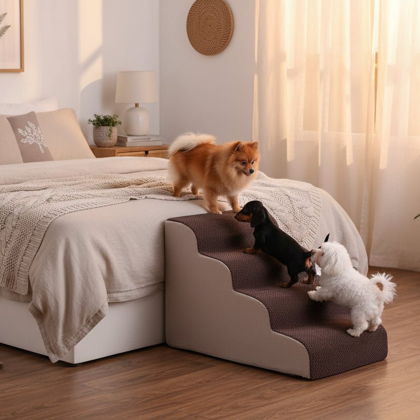 FOAMWAY – High-Density Foam Pet Stairs for Dogs with Non-Slip Base