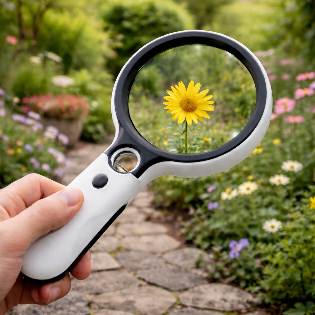 FOCUSMAX – Lente d'ingrandimento portatile a LED 45X per visione di precisione
