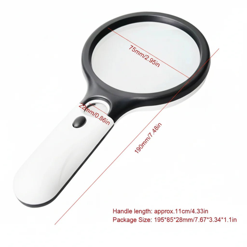 FOCUSMAX – Lente d'ingrandimento portatile a LED 45X per visione di precisione