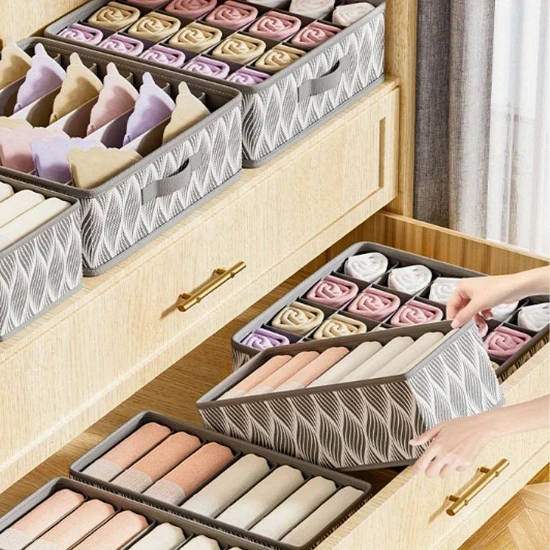 Foldable Underwear Organizer - Space-Saving Storage for Bras, Socks & Pants 1