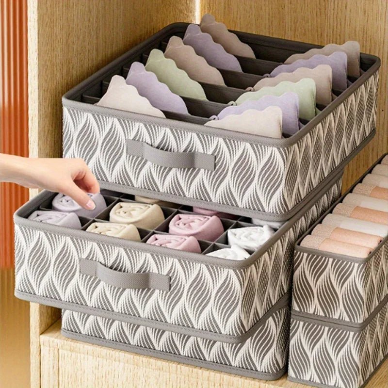 Foldable Underwear Organizer - Space-Saving Storage for Bras, Socks & Pants 0