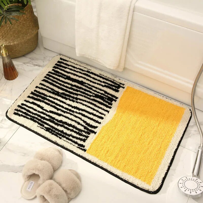 FORMIVA – Abstract Handmade Bath Mat with Non-Slip Backing for Bathroom 2