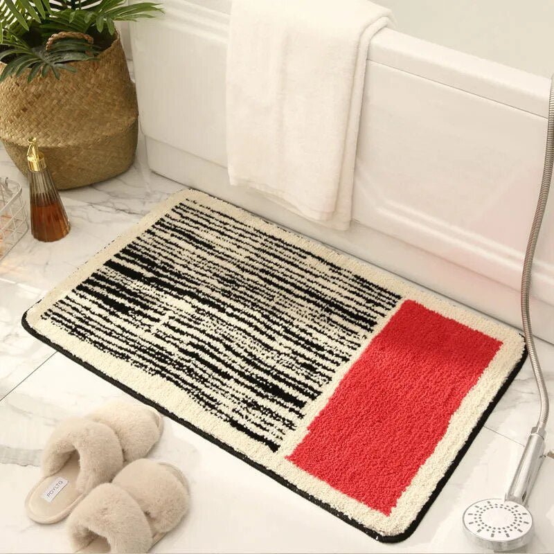 FORMIVA – Abstract Handmade Bath Mat with Non-Slip Backing for Bathroom 3