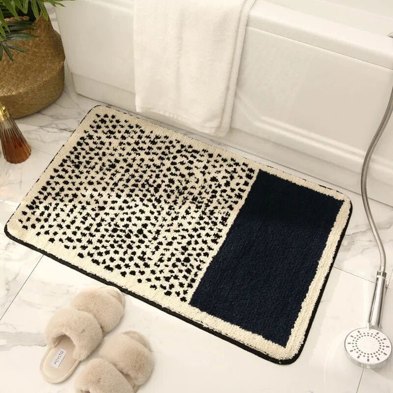 FORMIVA – Abstract Handmade Bath Mat with Non-Slip Backing for Bathroom 0