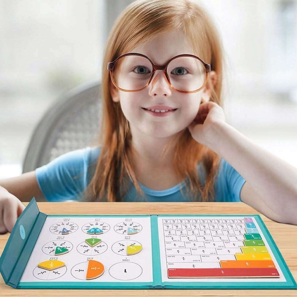 Set di Dischi Frazionari Magnetici FracLuxe | Strumento pratico per l'apprendimento delle frazioni e dei decimali