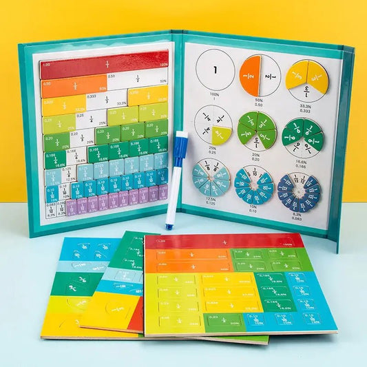 FracLuxe Magnetische Breukenschijf Set | Praktisch rekenhulpmiddel voor breuken en decimalen