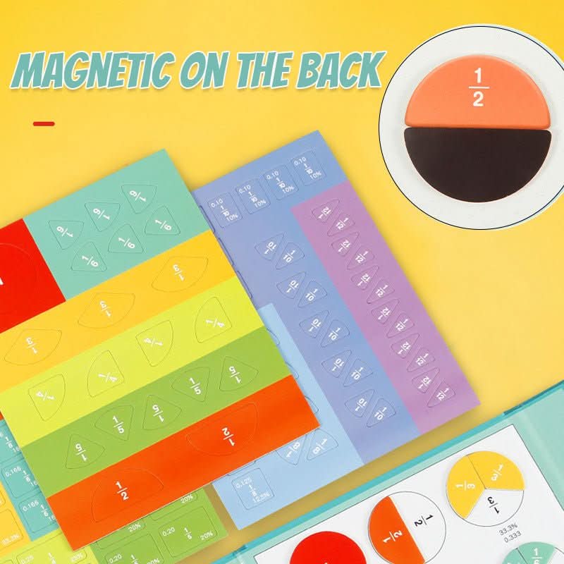Set di Dischi Frazionari Magnetici FracLuxe | Strumento pratico per l'apprendimento delle frazioni e dei decimali