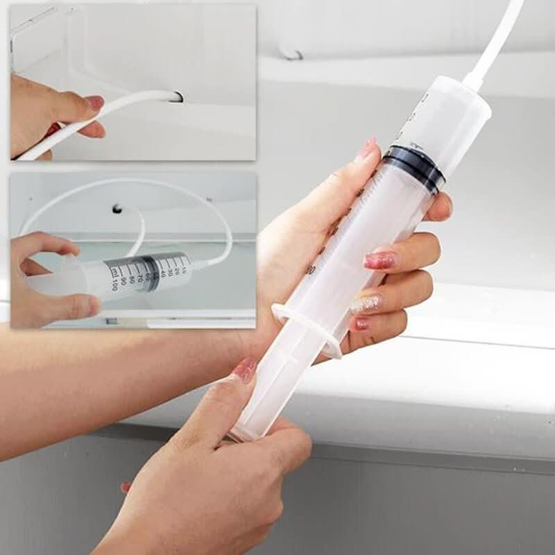 Refrigerator Drainage Hole Cleaner Kit with Suction Sprayer for Freshness and Leak Prevention – PVC Material, Easy to Use-6