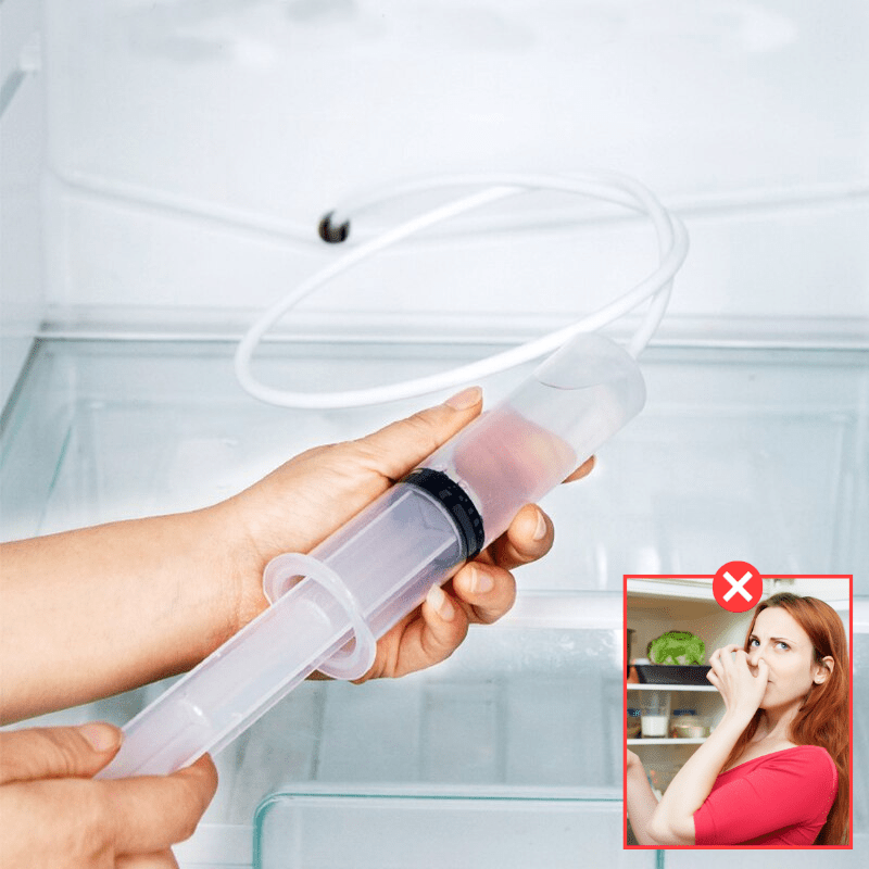 Refrigerator Drainage Hole Cleaner Kit with Suction Sprayer for Freshness and Leak Prevention – PVC Material, Easy to Use-2