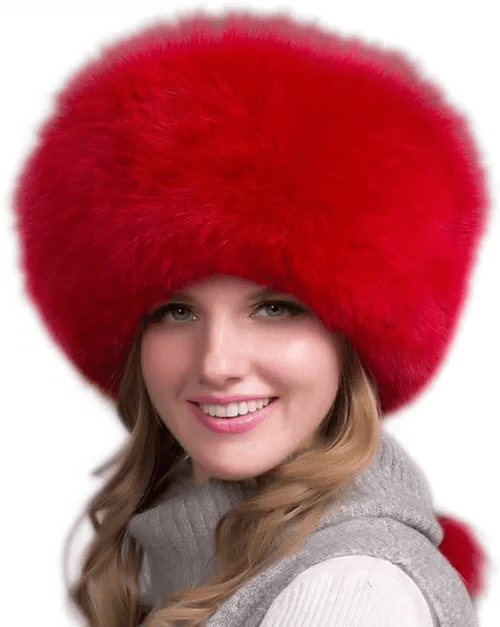 FurLuxe natuurlijke vosbont wintermuts | Dikke bontmuts met oorwarmers voor een elegante stijl bij koud weer