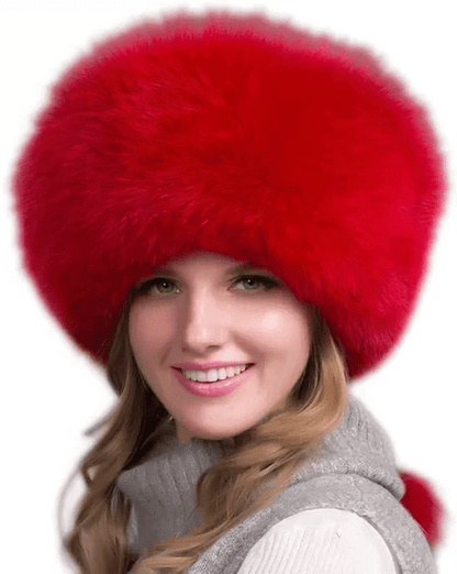 FurLuxe natuurlijke vosbont wintermuts | Dikke bontmuts met oorwarmers voor een elegante stijl bij koud weer