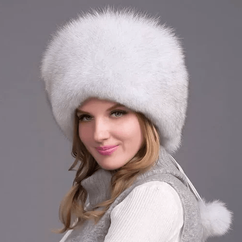 FurLuxe natuurlijke vosbont wintermuts | Dikke bontmuts met oorwarmers voor een elegante stijl bij koud weer