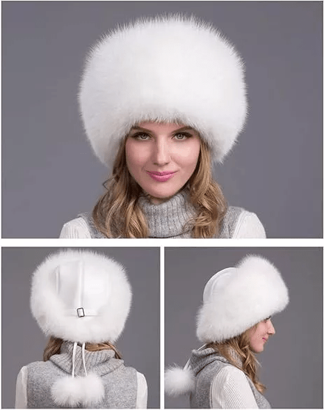 FurLuxe natuurlijke vosbont wintermuts | Dikke bontmuts met oorwarmers voor een elegante stijl bij koud weer