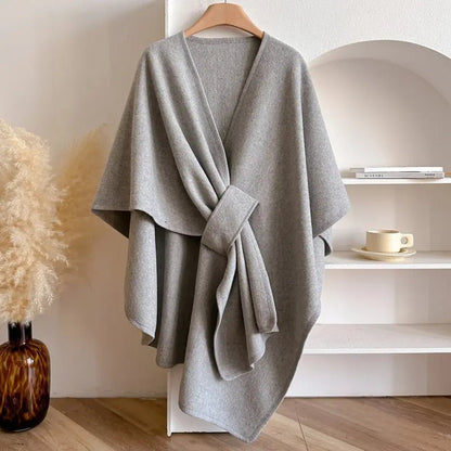 Elegant Winter Coats for Women - Windproof Shawl Coat, Cozy Layering Piece 7