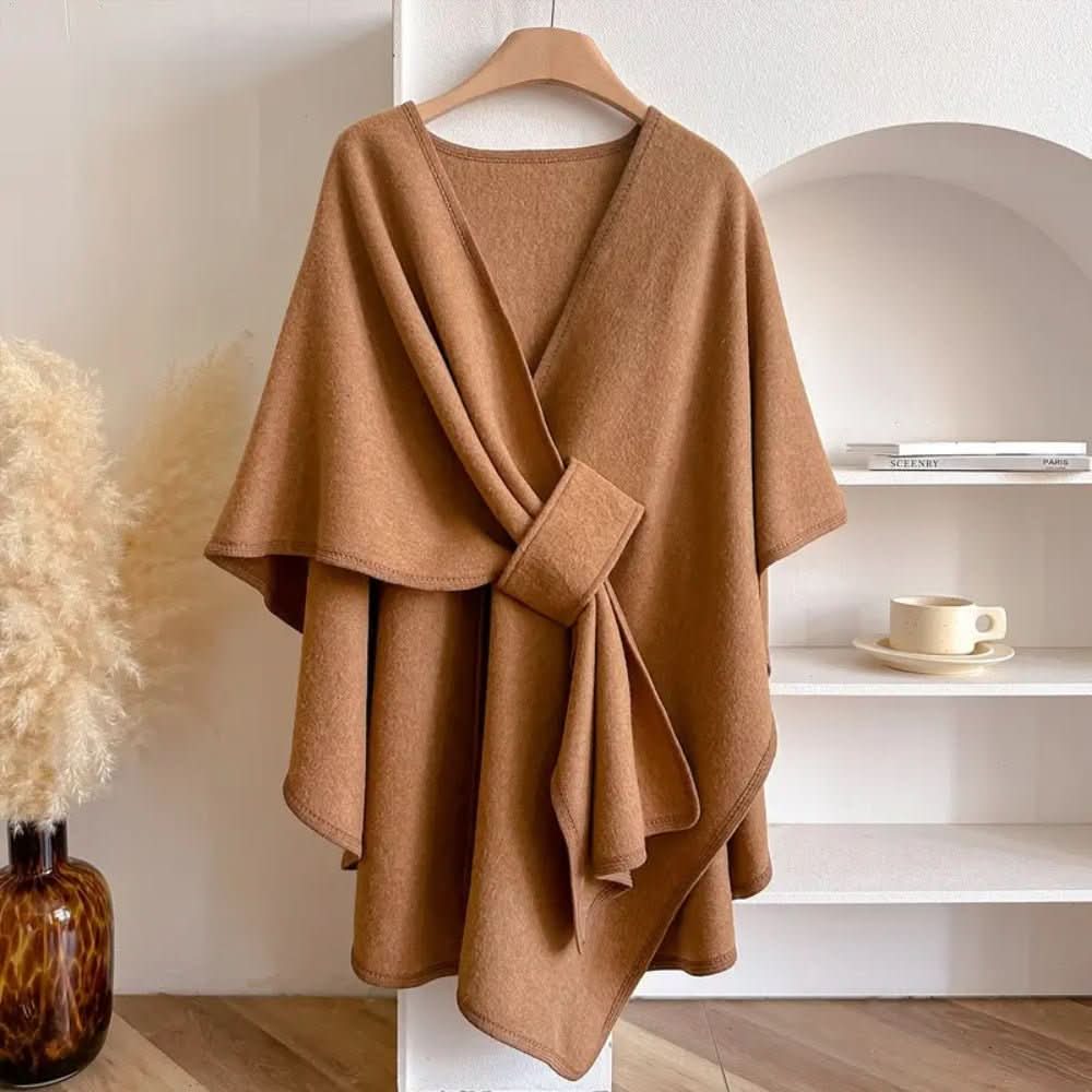 Elegant Winter Coats for Women - Windproof Shawl Coat, Cozy Layering Piece 2