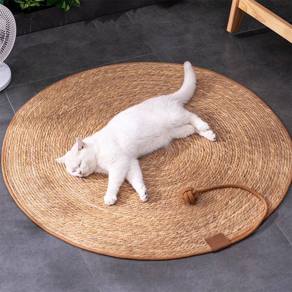 CLAWCARE – Eco-Friendly Rattan Cat Scratcher Mat for Healthy Nails and Furniture Safety 1